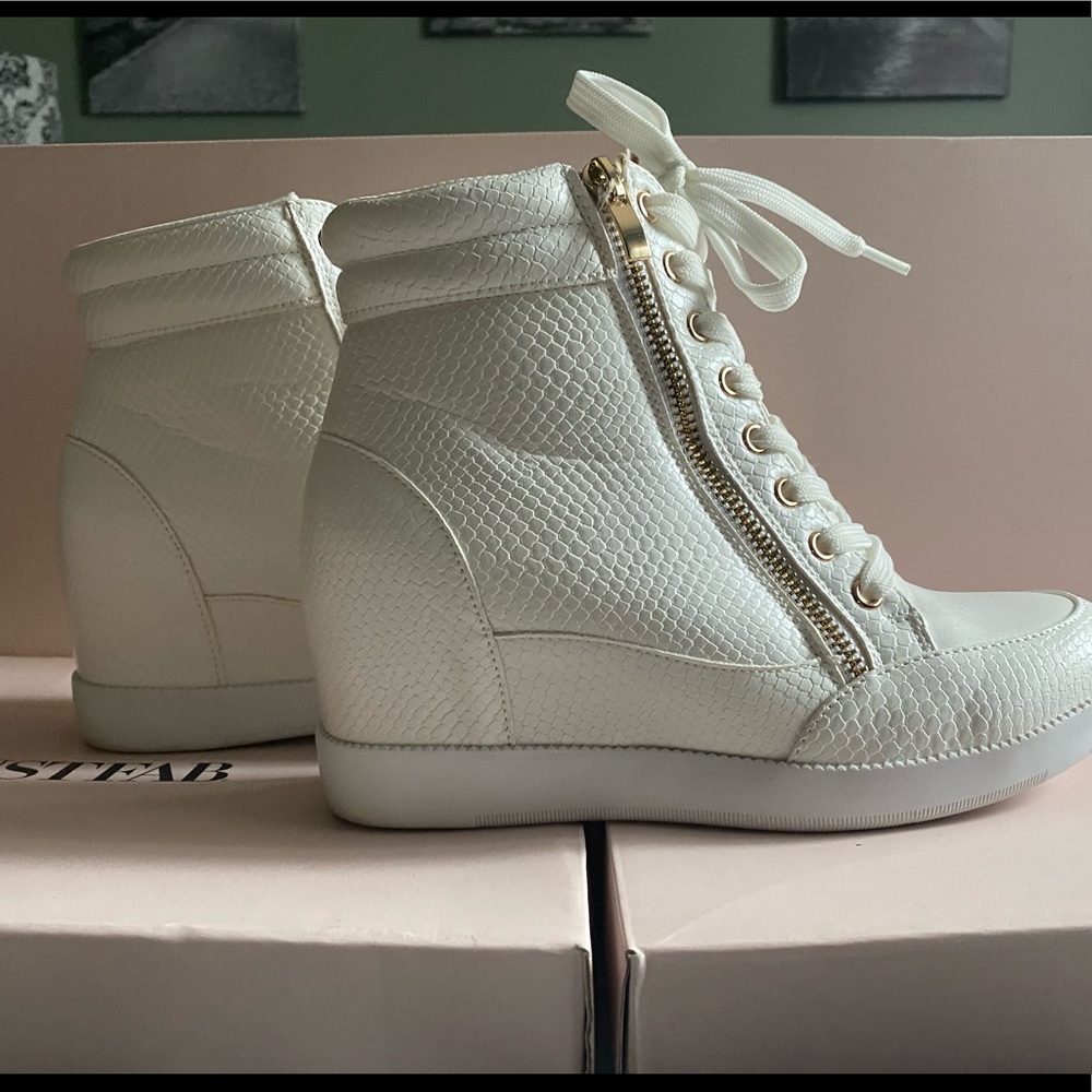 White Wedge Sneaker